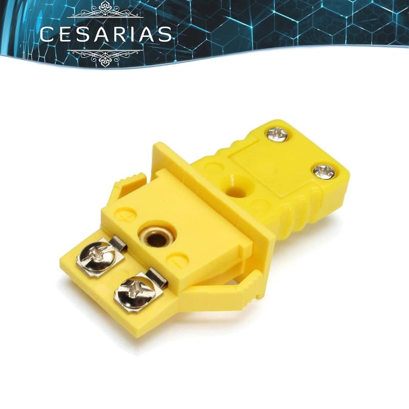 CESARIAS موصل قابس صغير لمستشعر الحرارة من نوع K، ذكر وأنثى، أصفر… - Image 4